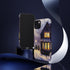 Glowing Homes in the Snow with Christmas Decorations - Impact Resistant Phone Case